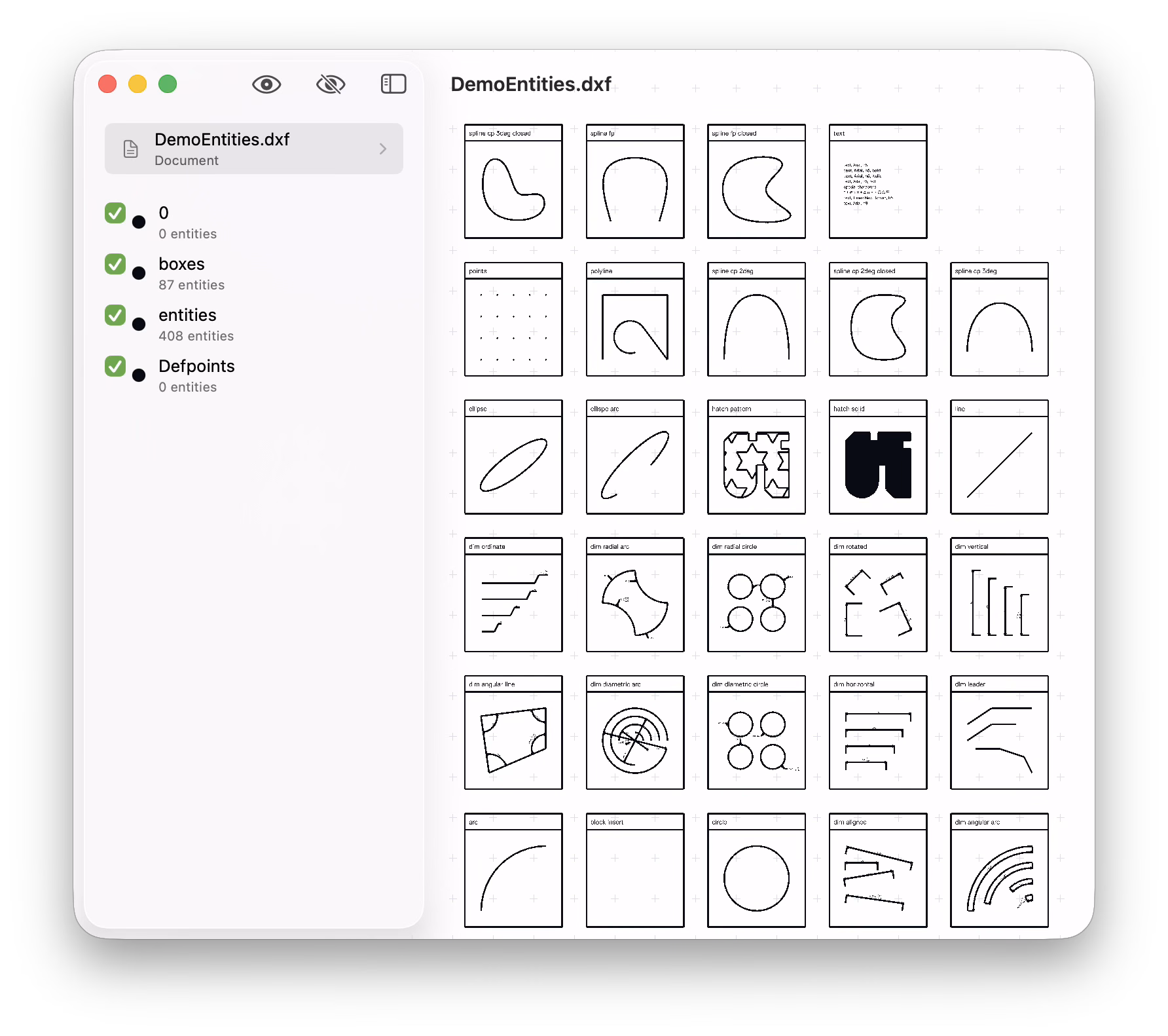 DeXeF's layer sidebar on macOS