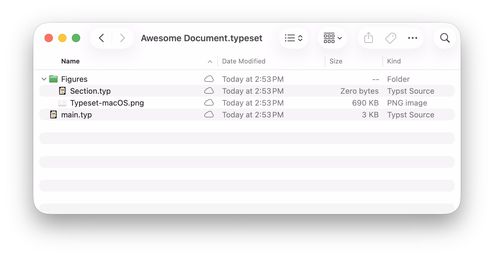 The Typeset document format