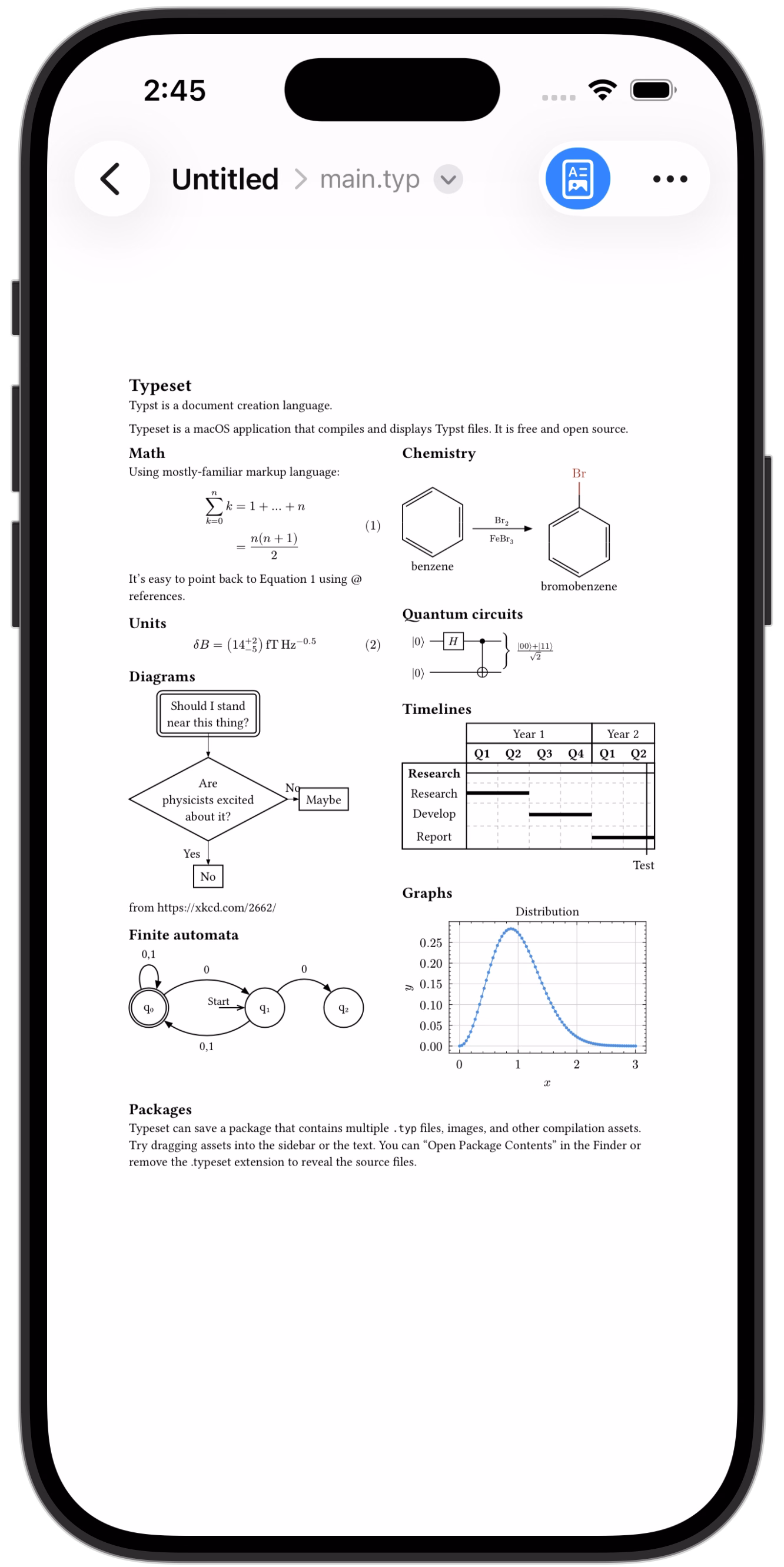 Full-screen document preview on iPhone