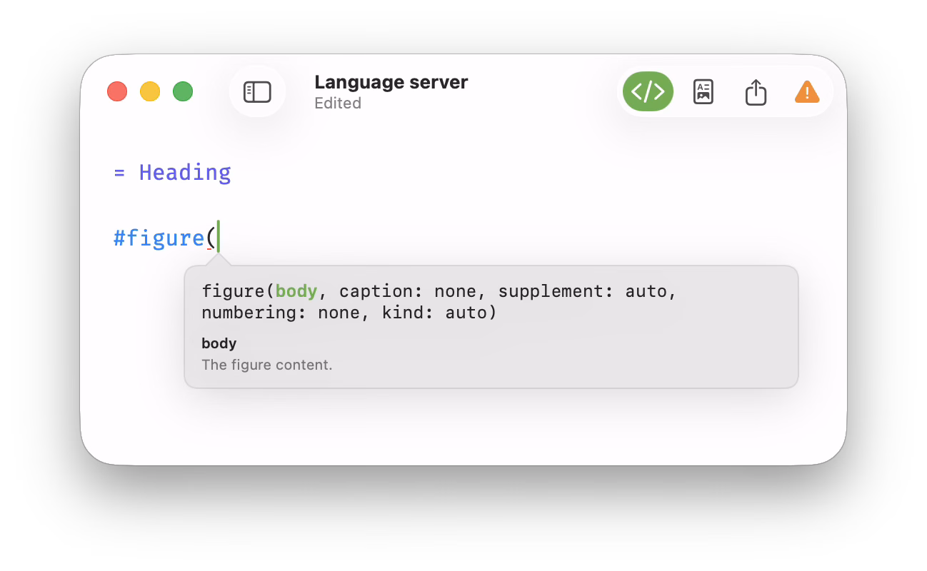 Function signature hints in Typeset