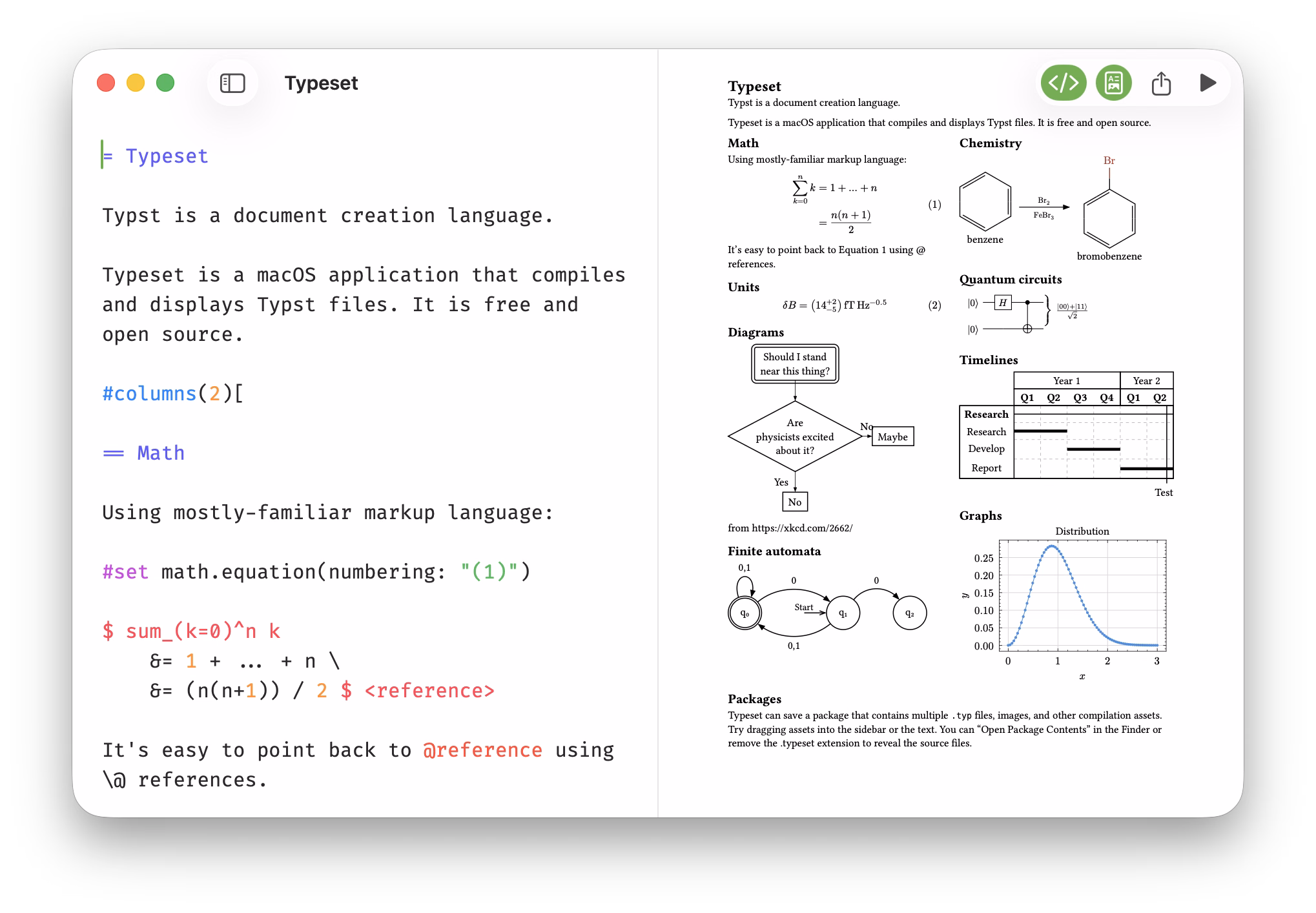 Typeset on macOS